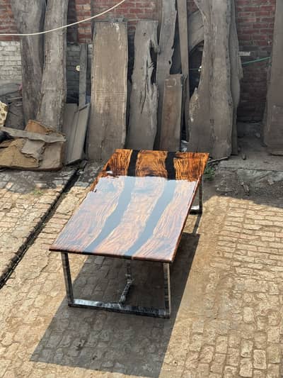 Epoxy resin dining table black Epoxy super Glass