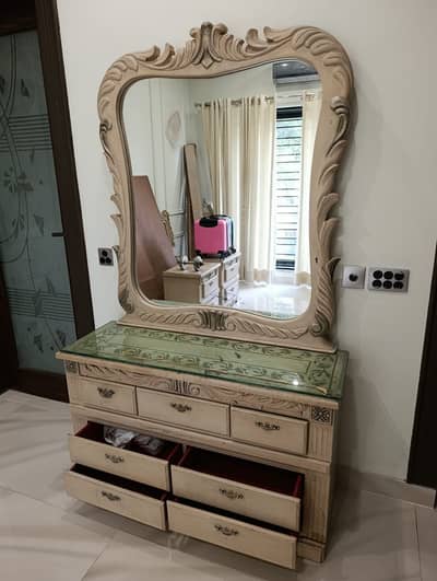 Bed with Dressing & Two Side Table set