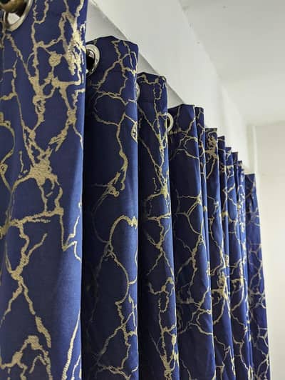 3 Pcs Set Jacquard  Printed Curtains ( Stylish and Trendy)