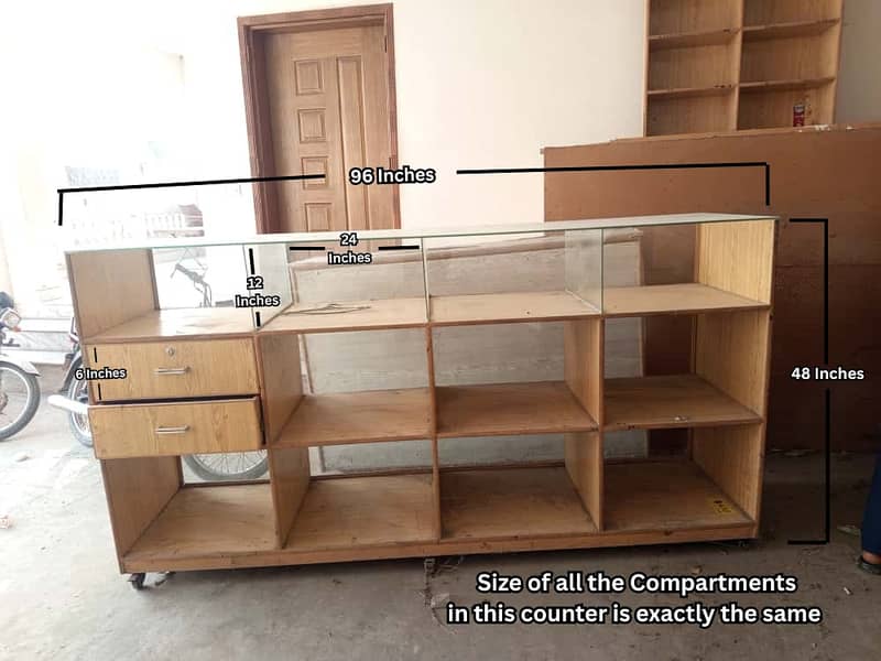 Glass Display Counters & Racks for Shop / Store – Wodden Drawers 5