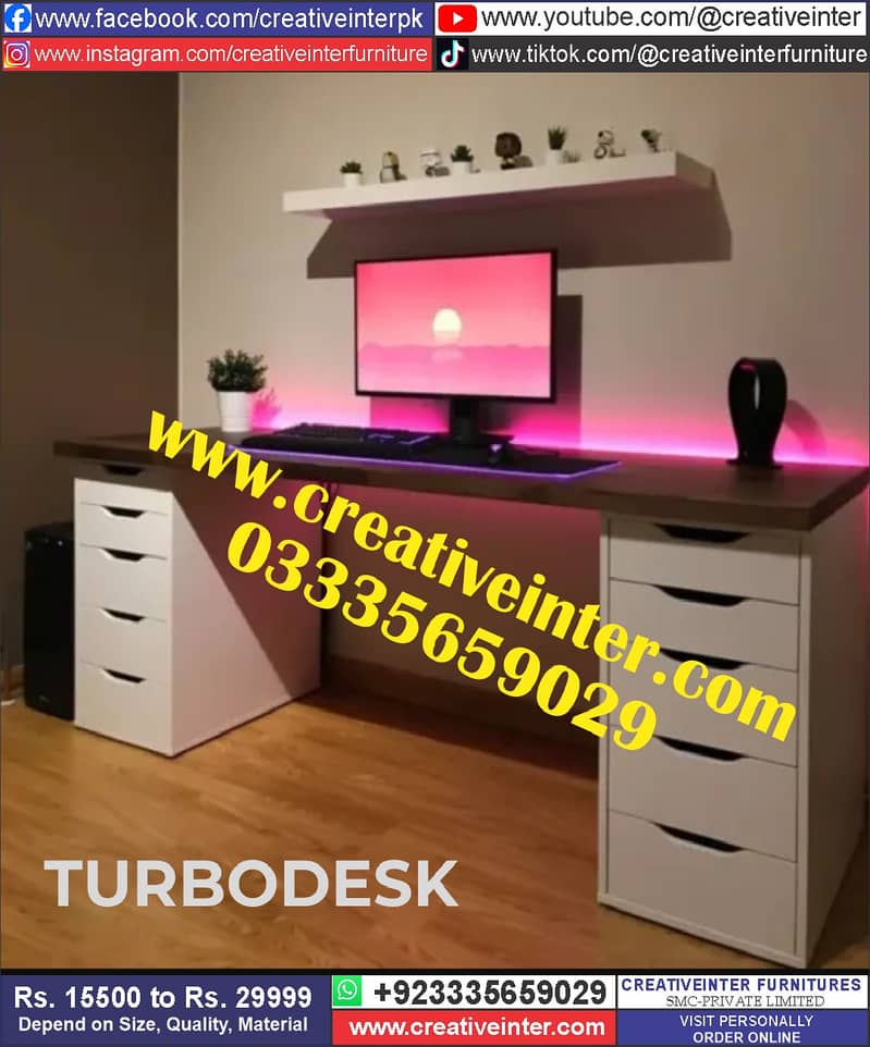 Office Table Study Table Working Desk Computer Gaming Table 14