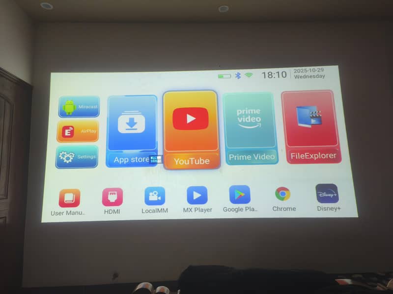 کورین کمپنی کا منی چارج ایبل زبردست پروجیکٹر   Minix  Mini projector 4