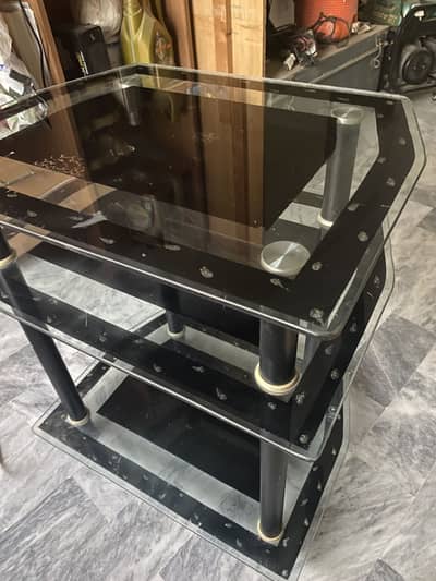 Glass tv stand