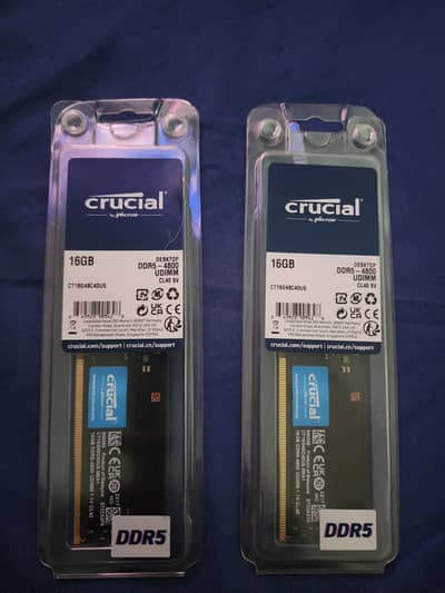 Crucial DDR5 32GB (16×2) 4800MHz Desktop RAM – Excellent Condition