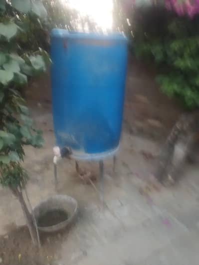 Water drum with stand. tuti b lagi ha
