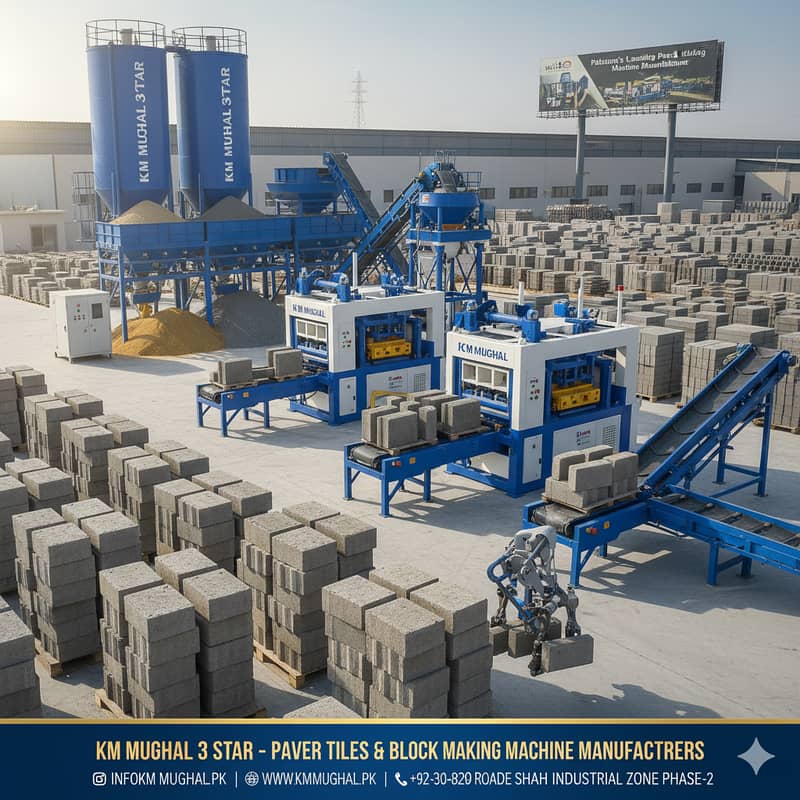 Automatic Clay Bricks, Soil Bricks, and Mud Bricks Plant 12