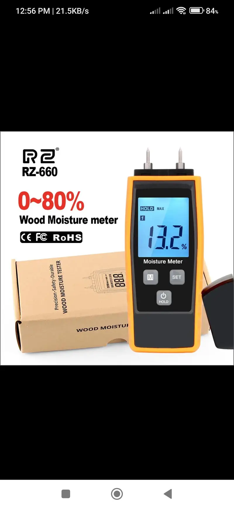 Digital Wood incubator Moisture Meter 2 Pins 0-99% Timber — photo 2