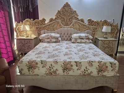 sheesham wood bed with dressing