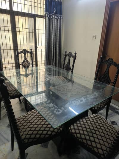 Pur tali choinati dining tabe 6 chairs