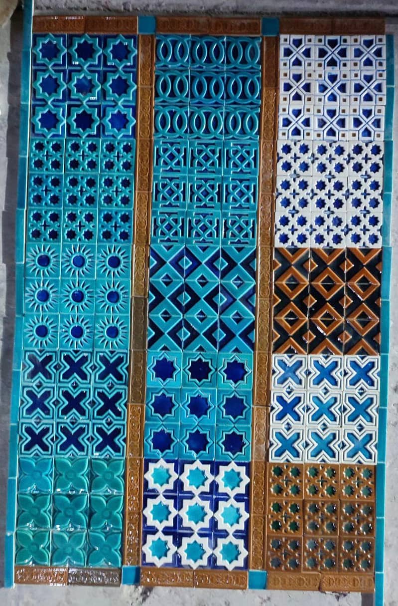 Multani Tiles Manufacturer - Mosaic Tiles - Red bricks - Gutka design ...