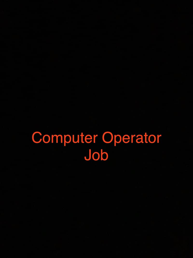 Computer Operator 0
