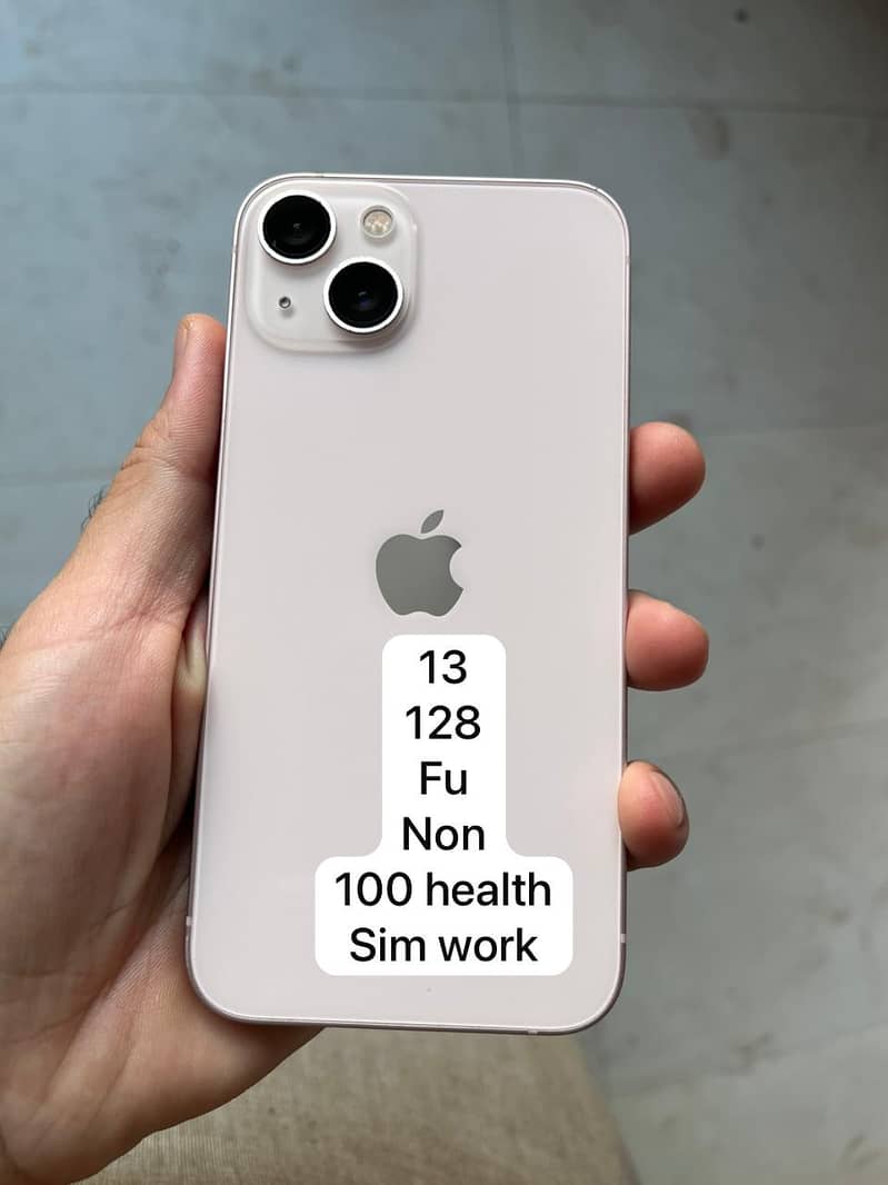 Apple iPhone 13 Pro 128 100% ROSE PINK FACTORY UNLOCK (NON PTA) Only P 0