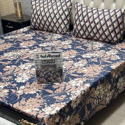 3 Pcs Cotton Sotton Bedsheets (Branded)