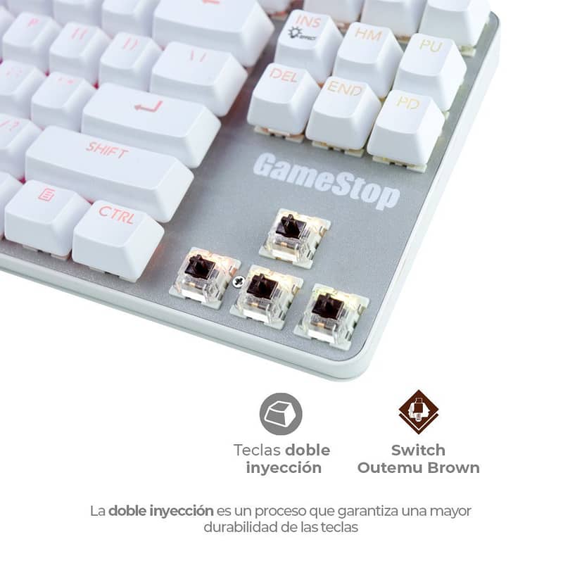 Gamestop GS200 RGB Gaming mechanical keyboard - Outemu Brown Switches ...