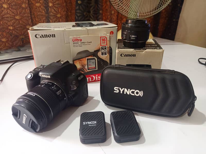 BUNDLE OFFER! Canon 200D With Kit Lens 50mm Lens Synco