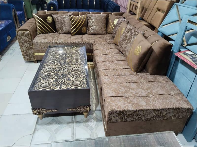 L shape sofa / Corner Sofa / six seater corner sofa / sofa set 19