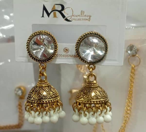 Kundan Jhumka Earrings for Girls
