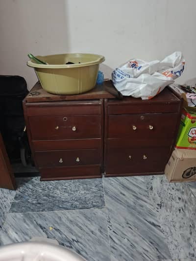 2 side tables pure wooden