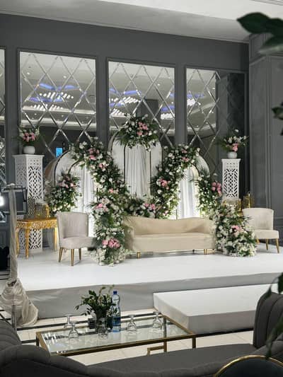 wedding in outside garden or home