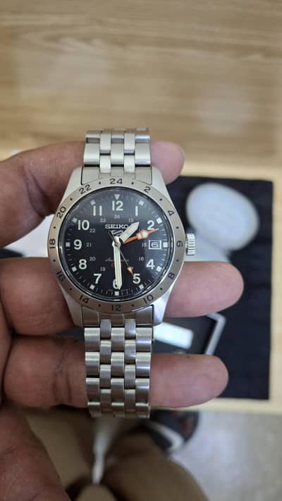 Seiko 5 Sports Gmt Field Watch Style SSK023K1 For Sale