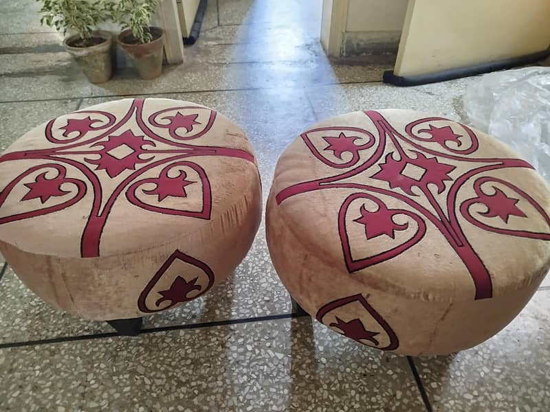Ottoman Stools Pair 0