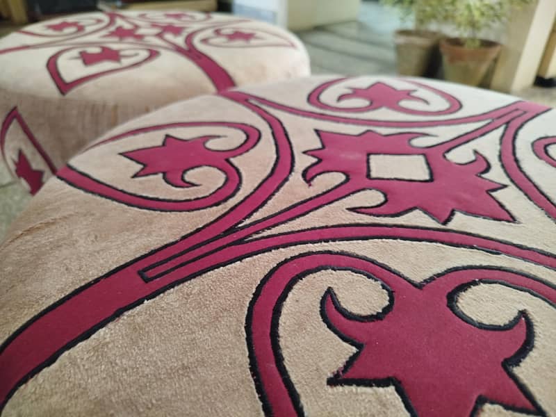 Ottoman Stools Pair 6