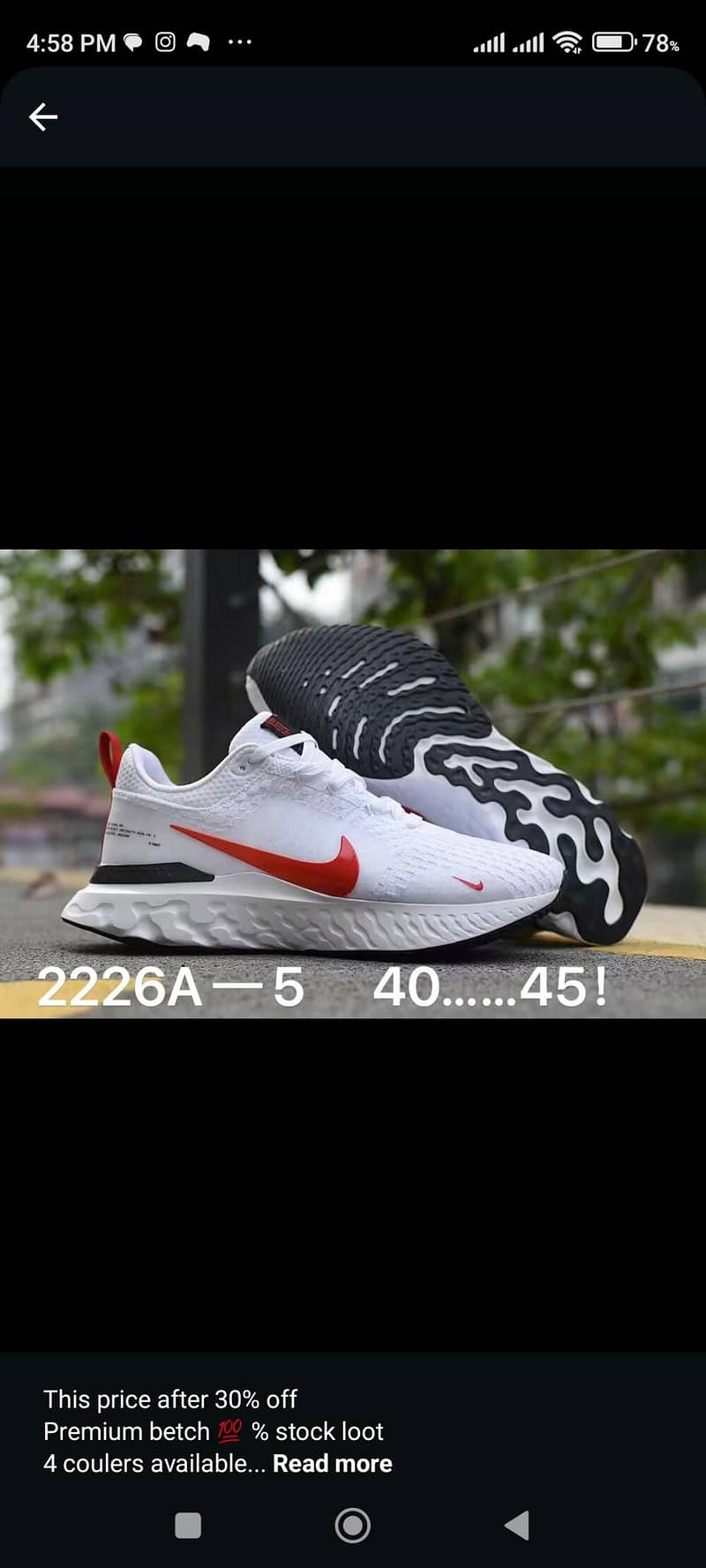 Nike react infinity fk3 4