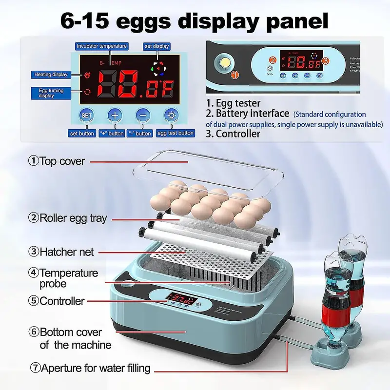 64/24/12 EGGS FULLY AUTOMATIC AC+DC INCUBATOR — photo 6