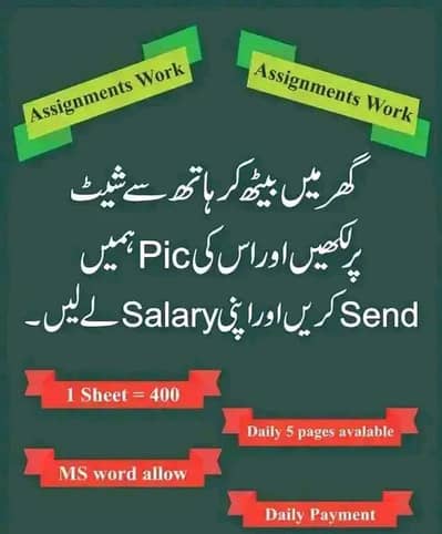 Ms Word online assignment typing work available no investment