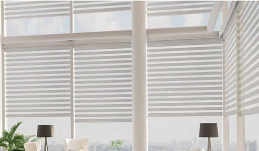 Blinds | Office Blinds | Roller Zebra Blind | Window Wooden Blinds