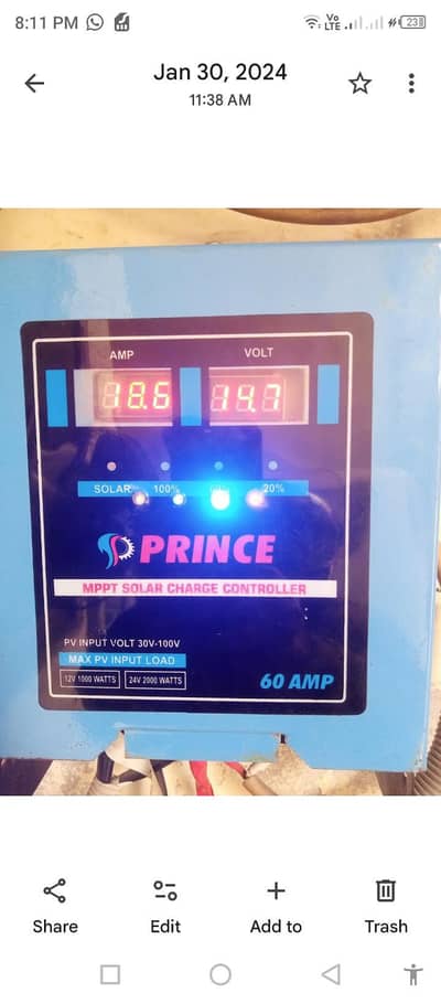 6 Panels 150 watt walay, 6 panels k liay stand , 1 controller 60 amp