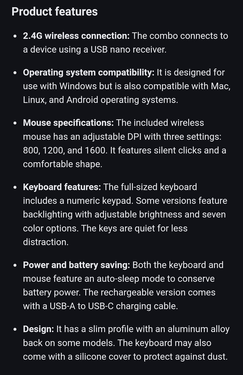 Seenda Branded Metal Wireless Keyboard and Mouse Combo New 6