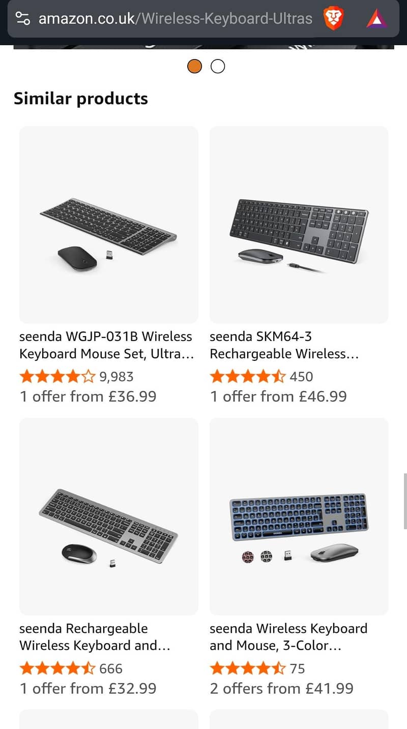 Seenda Branded Metal Wireless Keyboard and Mouse Combo New 10