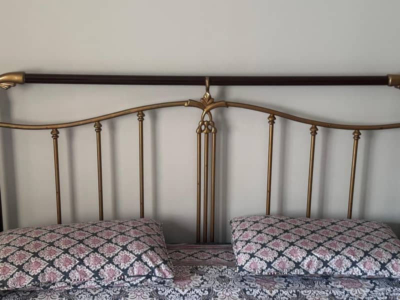 Wrought Iron Double Bed and Side Tables and Book Shelf 2