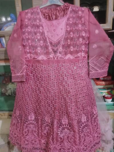 pink coulr umberla frok excellent condition 10 by 9