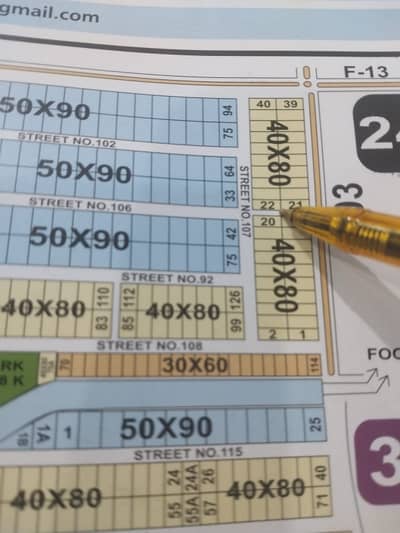 G-14/3 Street 107 Plot 22 Galli Corner Ideal location size 40x80 for sale