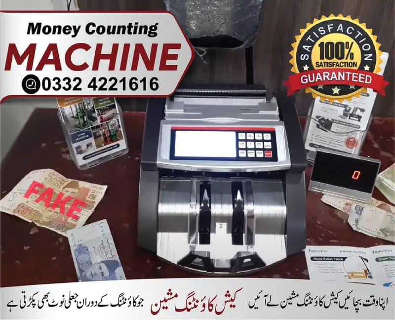 counting machine with fake note detection, value counting, batch,add 16