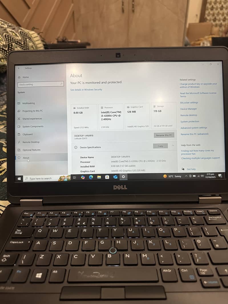 Dell latitude E5470/ Core i5 6th gen 8