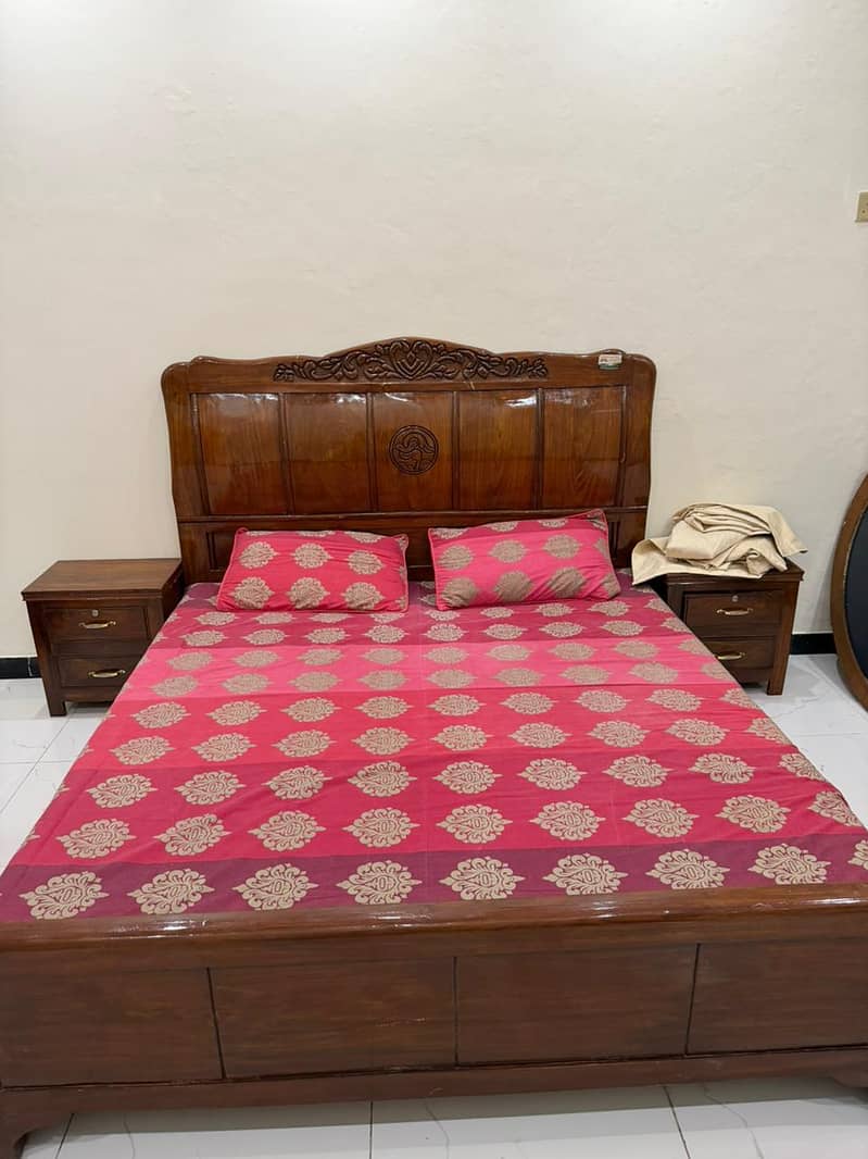 solid wood bed set 1