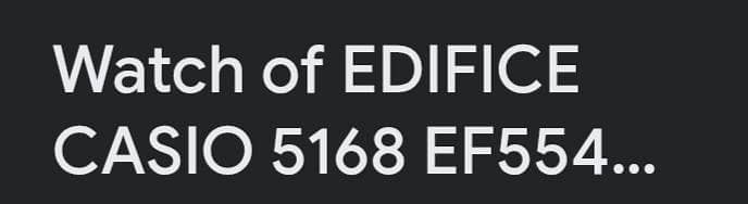 Casio Adifice Watch 4
