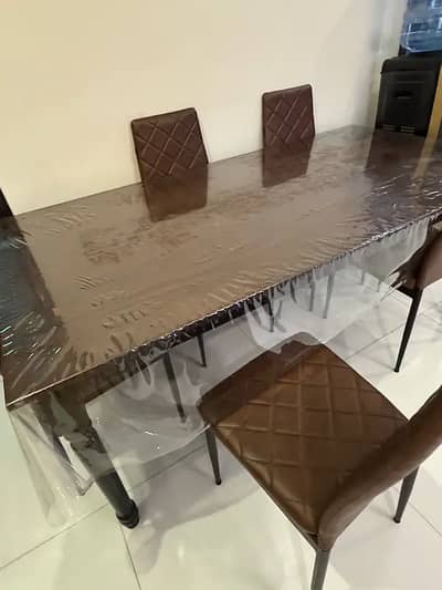 Interwood dining table with 6 chairs