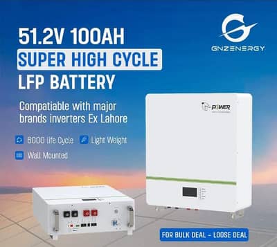 Lithiumion battery 100 Amp 51.2v 5kw G-Power brand new box pack