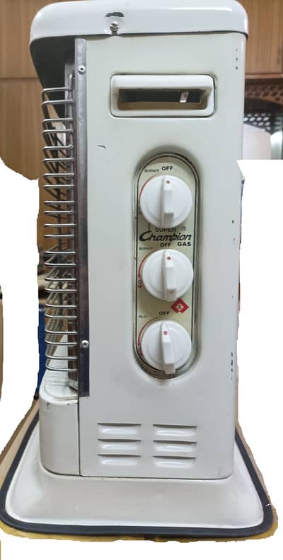 Double Burner Natural Gas Room Heater - 2 Heat Settings + Pilot