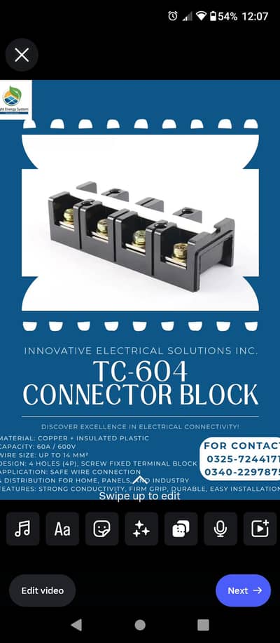 Wire Connector Terminal Block TC 604