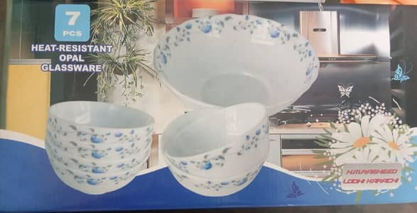 Heat resistant Opal glassware  7pcs