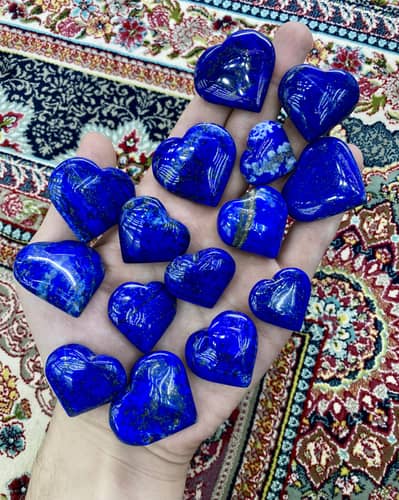 Lapis lazuli small hearts