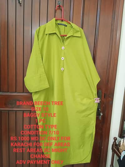 PRELOVED BRANDED LIGHT KHADDAR DRESS