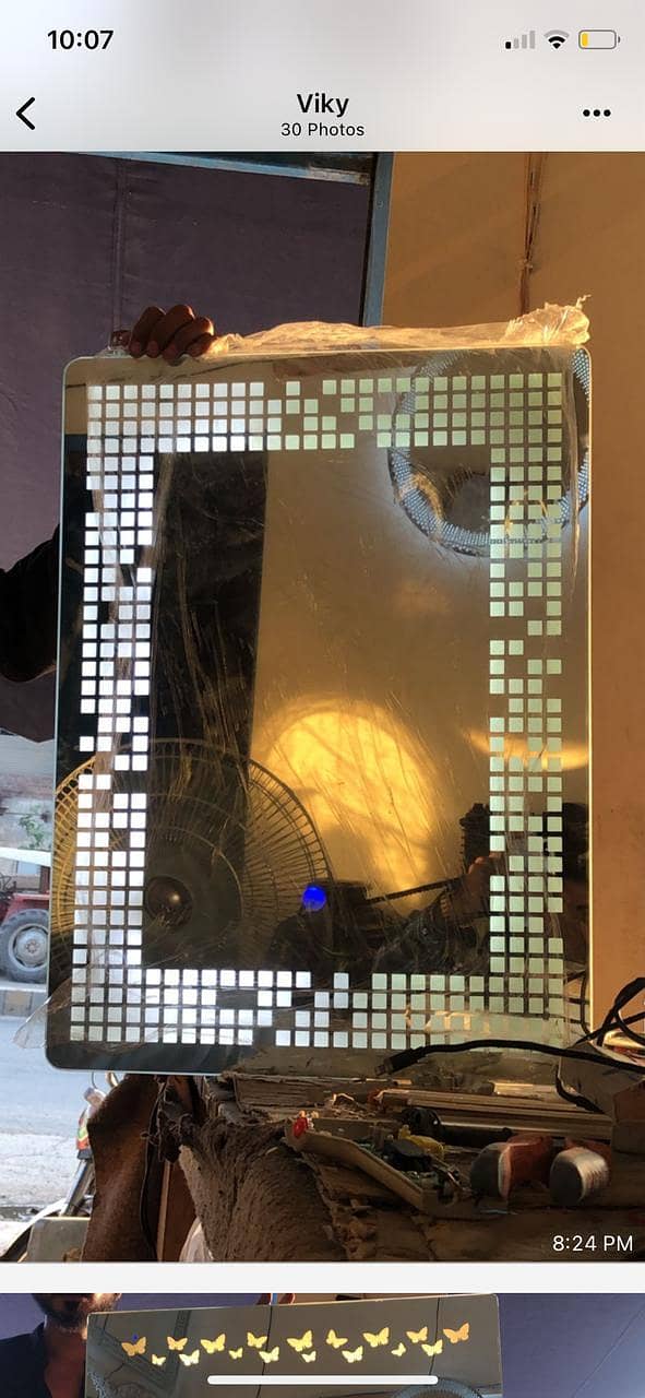 wall mirror with panel touch light 2