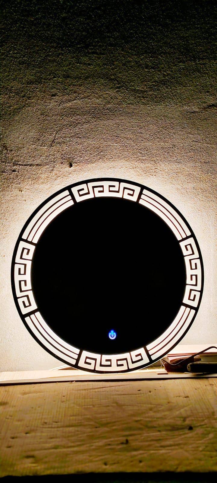 wall mirror with panel touch light 3