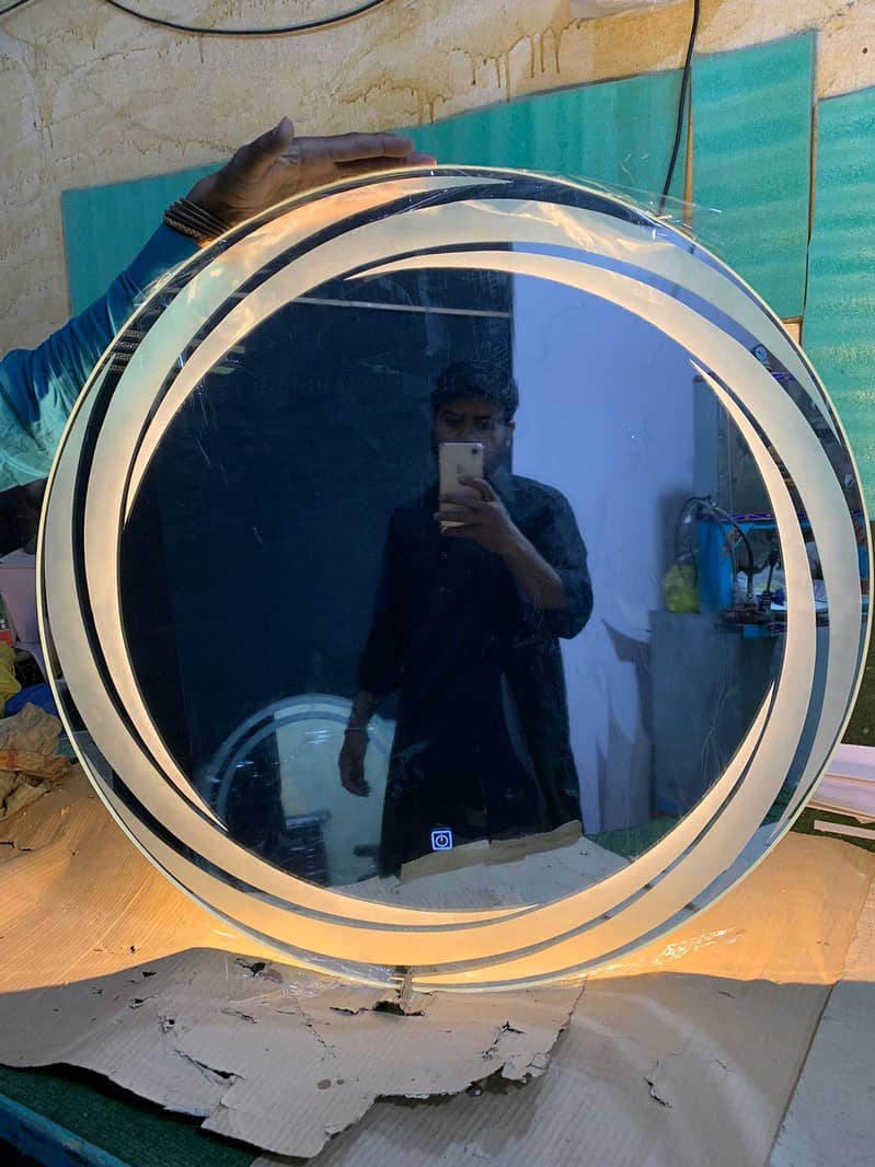 wall mirror with panel touch light 11